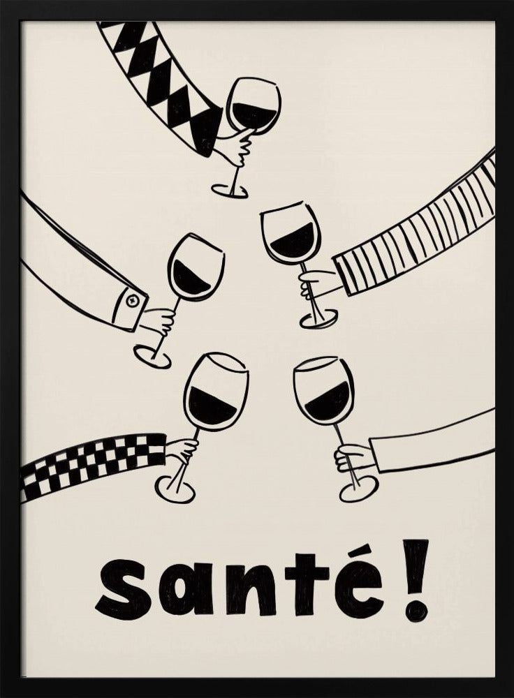 Santé Wijnfeest met vrienden | Poster