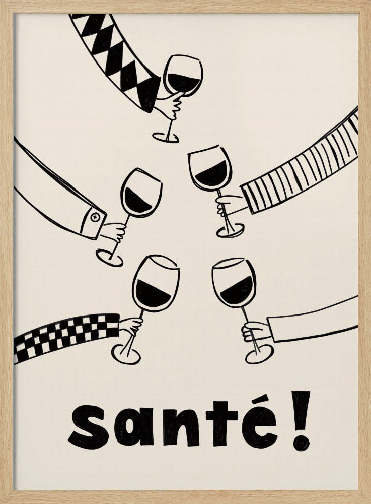 Santé Wijnfeest met vrienden | Poster