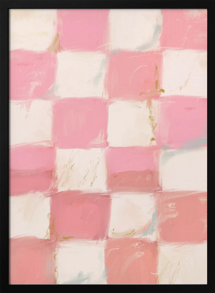 Pastel Geruit Geluk | Poster