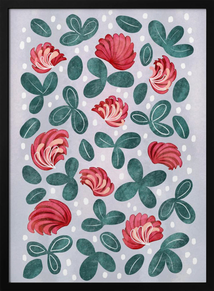 Rode bloemen III | Poster