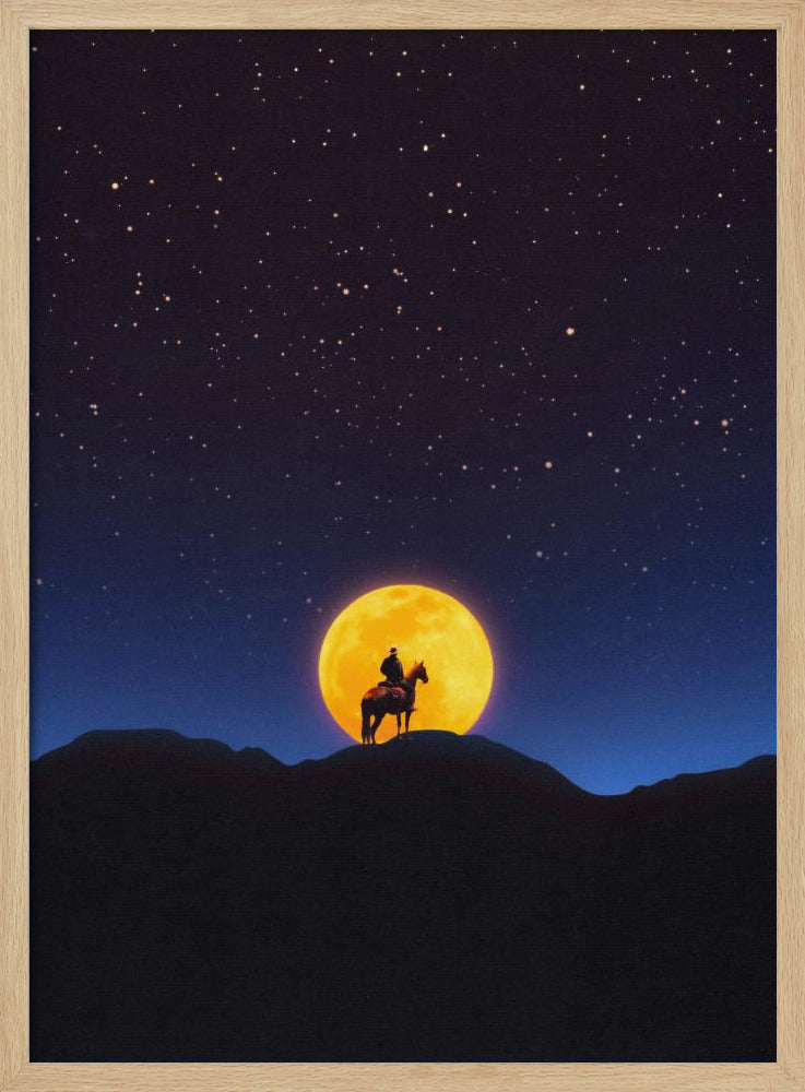 De ruiter en de maan | Poster