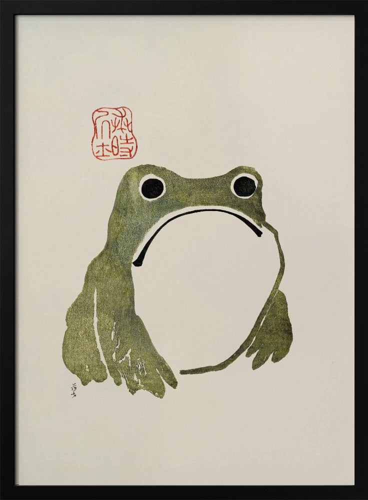 Grumpy Frog I Groen | Poster