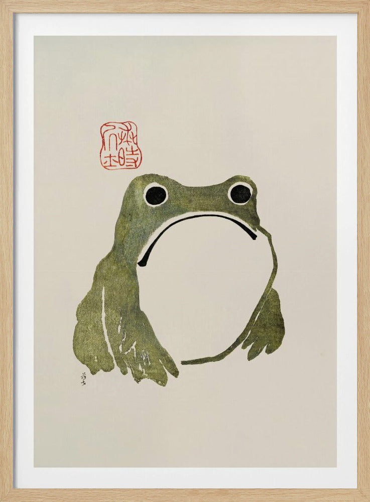 Grumpy Frog I Groen | Poster
