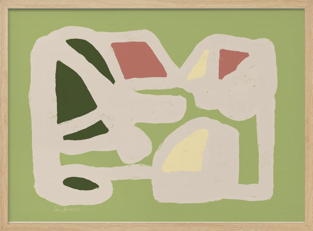 Green and pink ABSTRACT | Poster