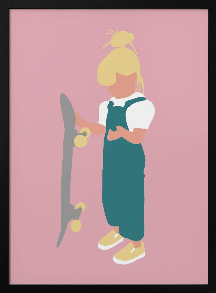 Juno - Skateboardmeisje Silhouet | Poster