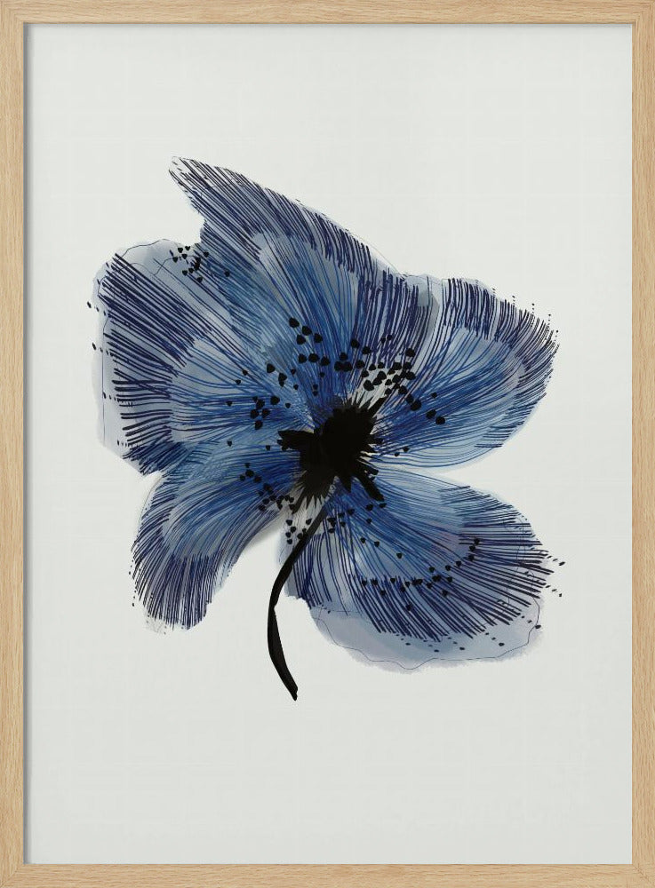 Blauwe Bloem 3 | Poster
