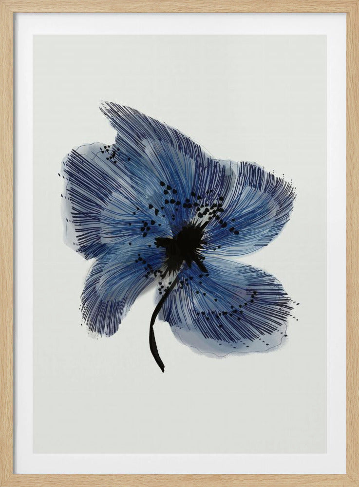 Blauwe Bloem 3 | Poster