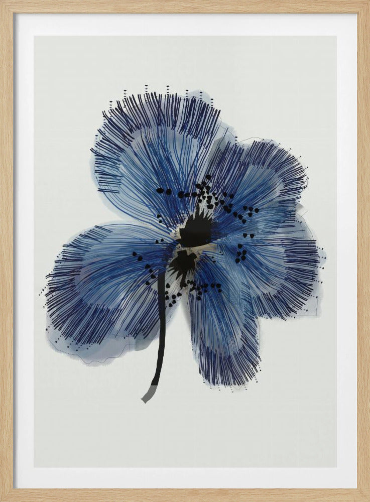 Blauwe Bloem 1 | Poster