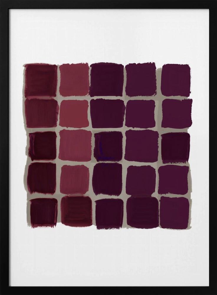 Red Checkered Square Print | Poster