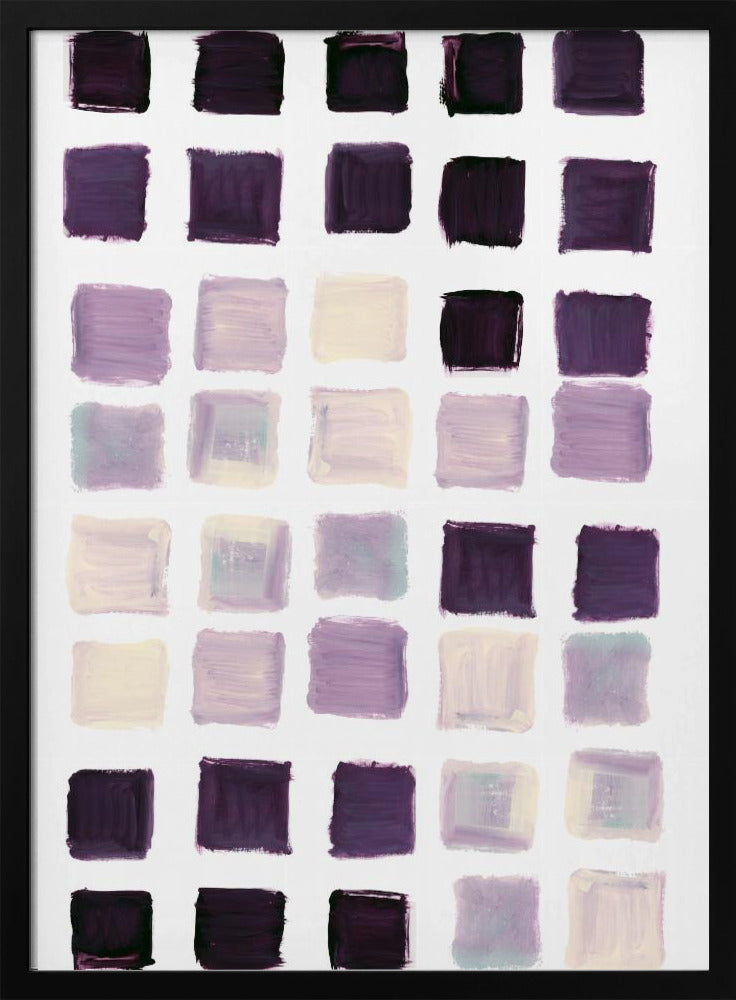Purple Checkered Square Print | Poster