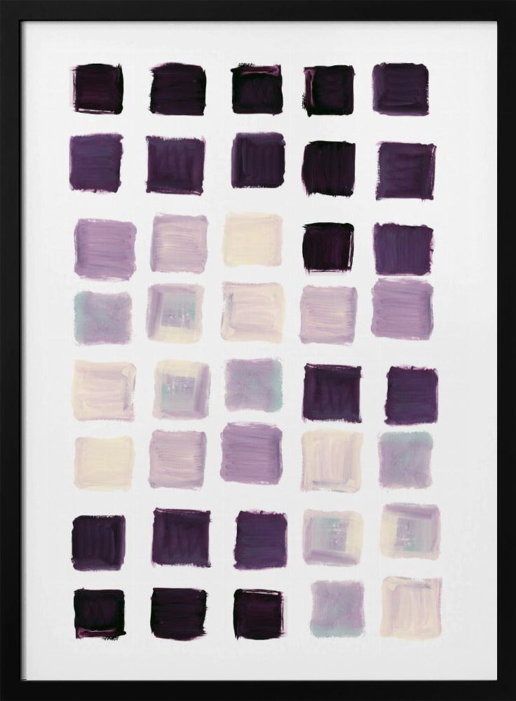 Purple Checkered Square Print | Poster