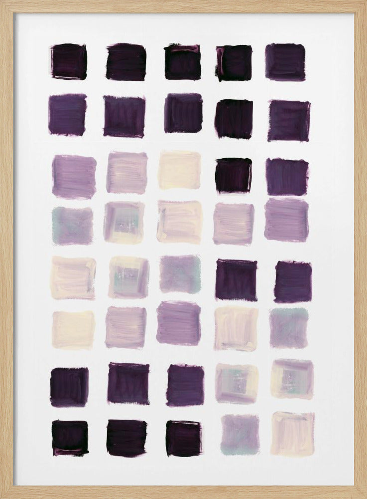Purple Checkered Square Print | Poster