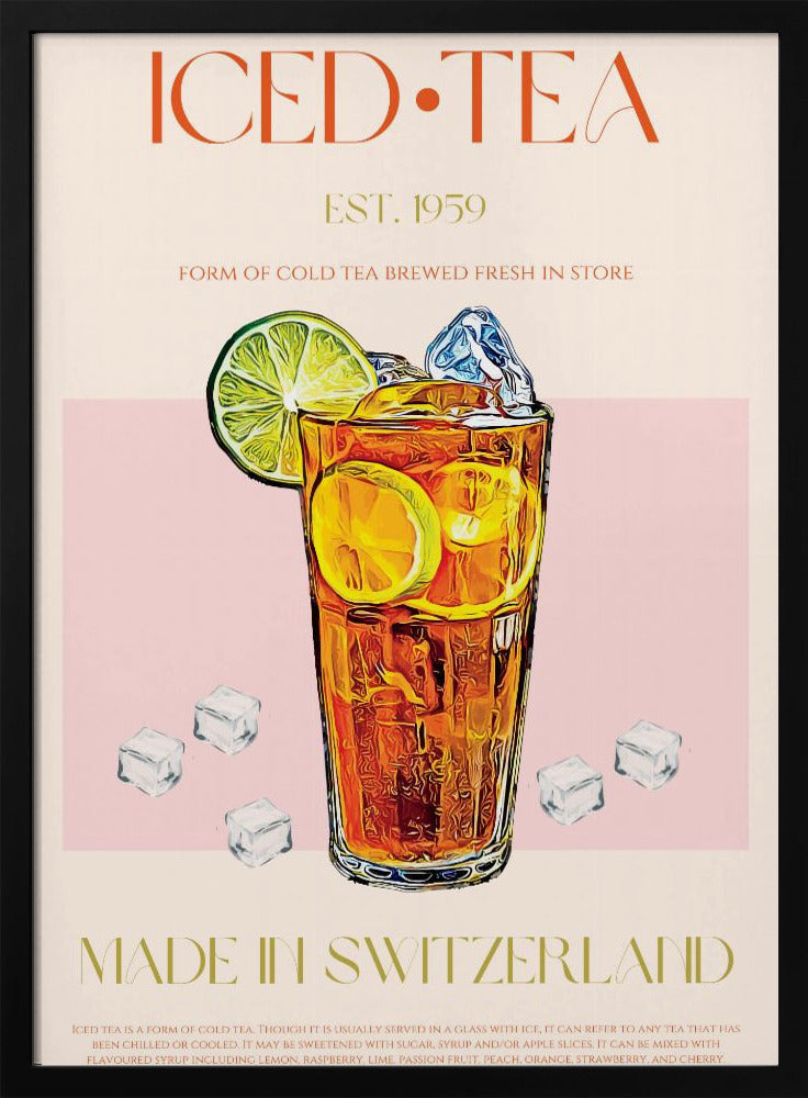 Verfrissend glas ijsthee | Poster