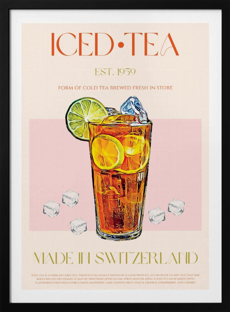 Verfrissend glas ijsthee | Poster