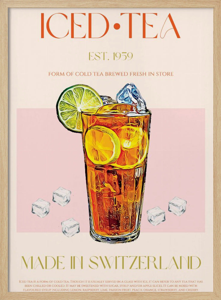 Verfrissend glas ijsthee | Poster