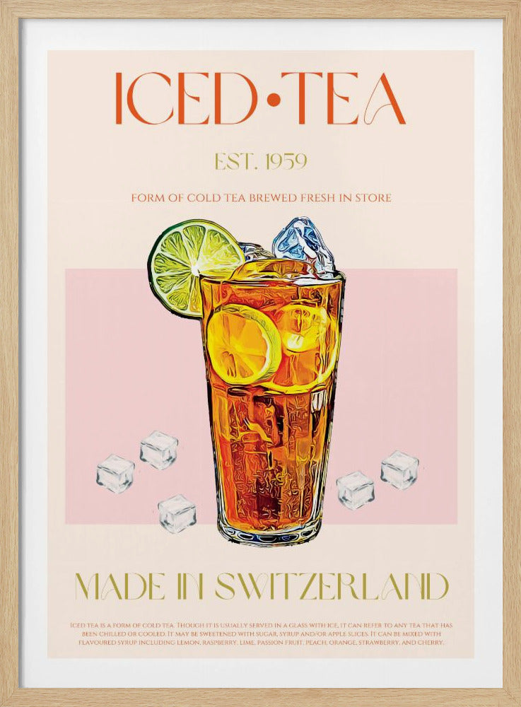 Verfrissend glas ijsthee | Poster