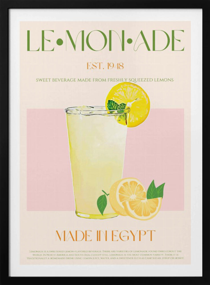 Verfrissend glas limonade | Poster