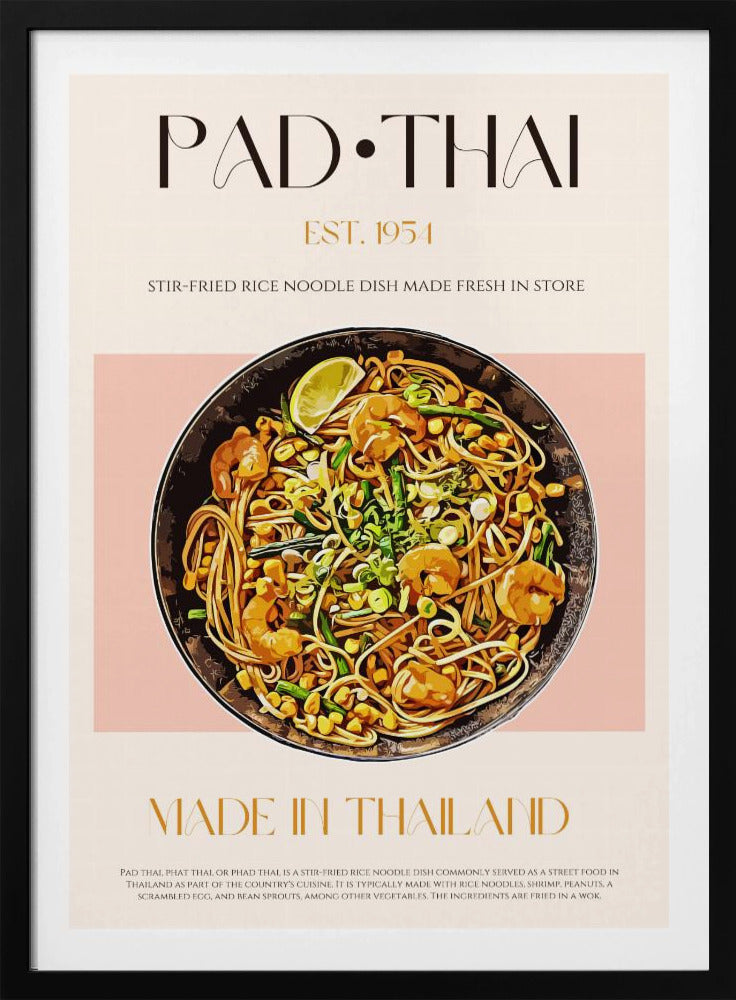 Elegante illustratie van Pad Thai | Poster