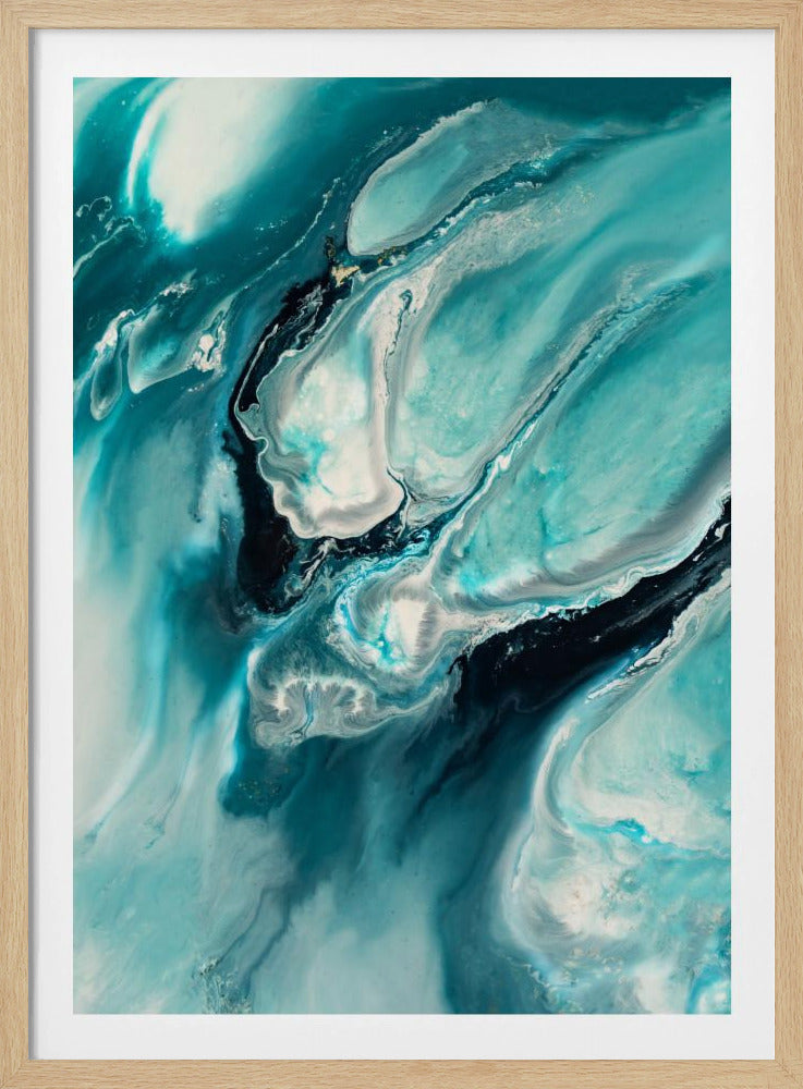 Oceaanblauw Aqua Turquoise "Ocean Teal" | Poster
