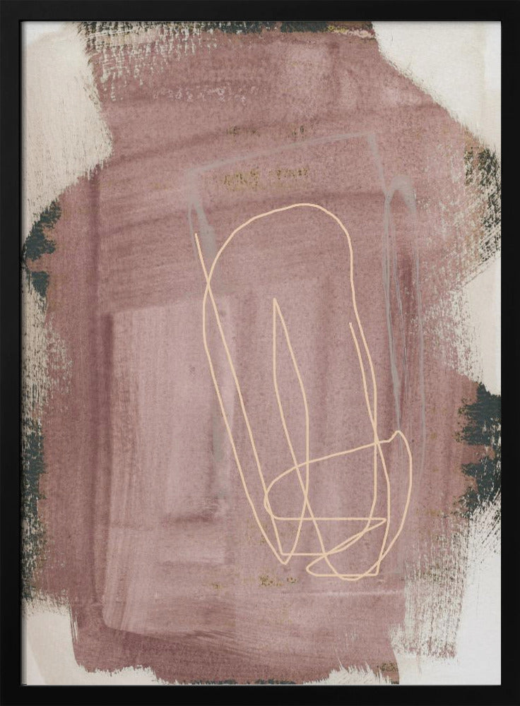 Abstracte penseelstreken 183 kopieën | Poster