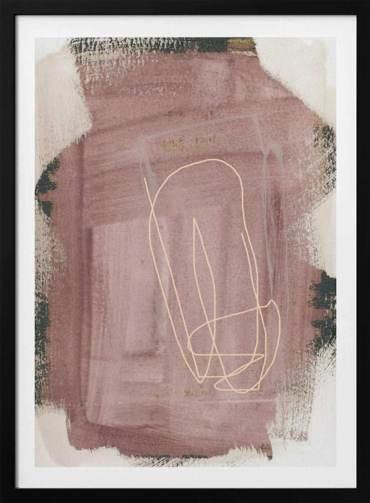 Abstracte penseelstreken 183 kopieën | Poster