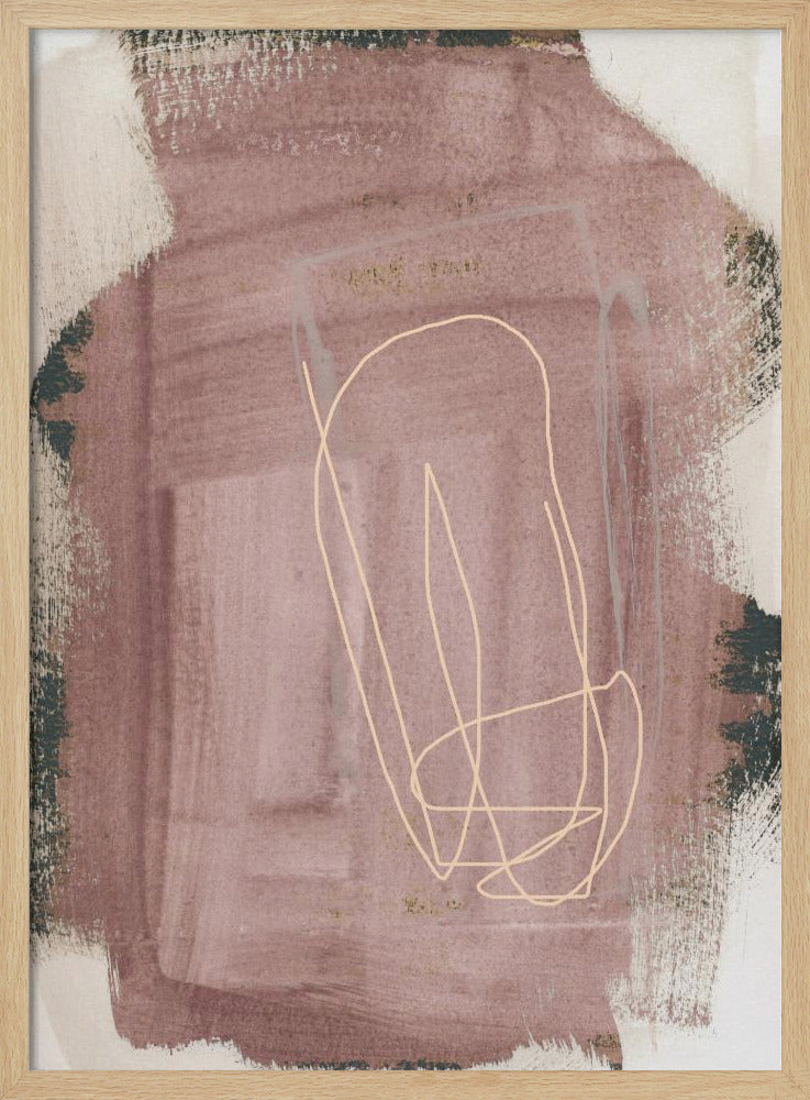 Abstracte penseelstreken 183 kopieën | Poster