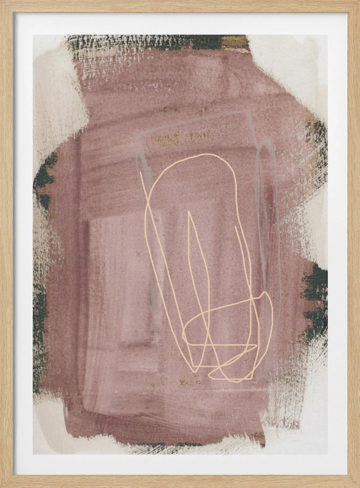 Abstracte penseelstreken 183 kopieën | Poster