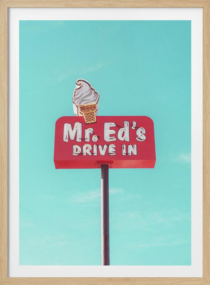 Mr. Ed&#039;s Drive In Vintage Sign in Urbana, Missouri, USA | Poster