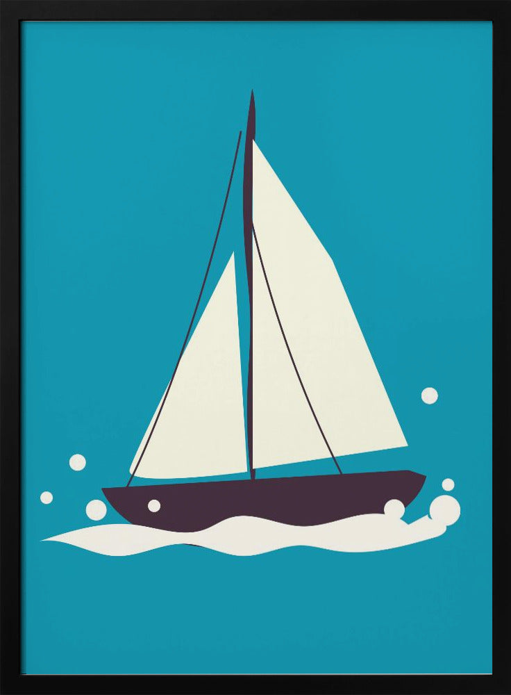 Zeilboot op zee | Poster