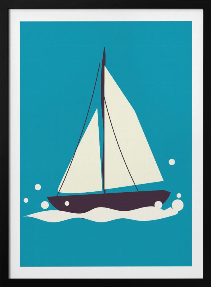 Zeilboot op zee | Poster