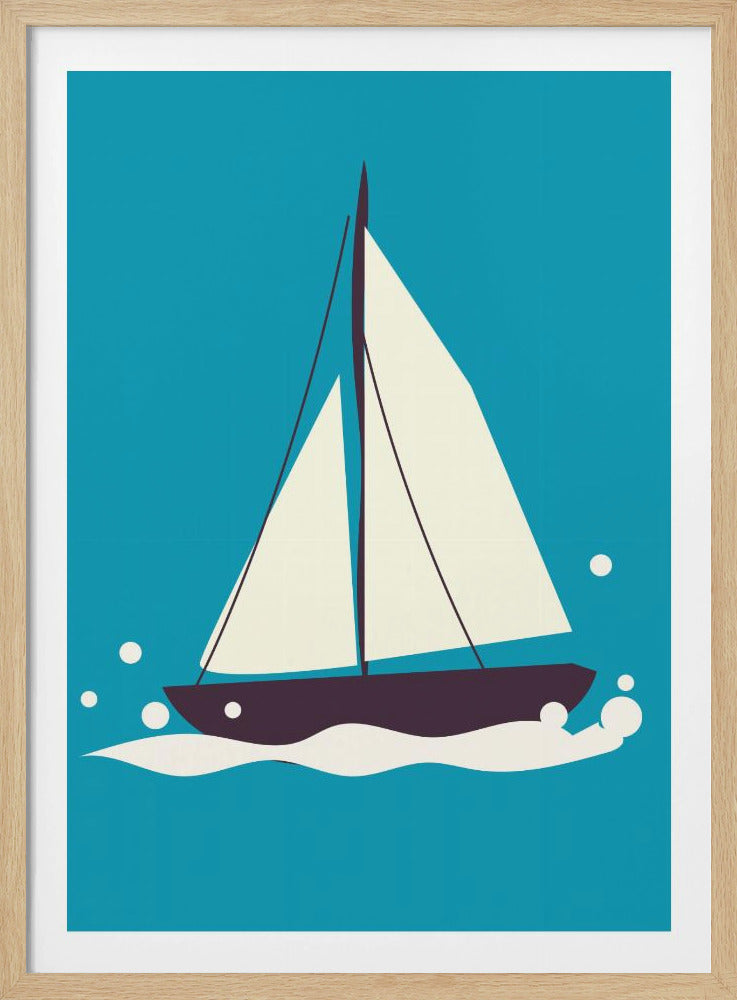 Zeilboot op zee | Poster