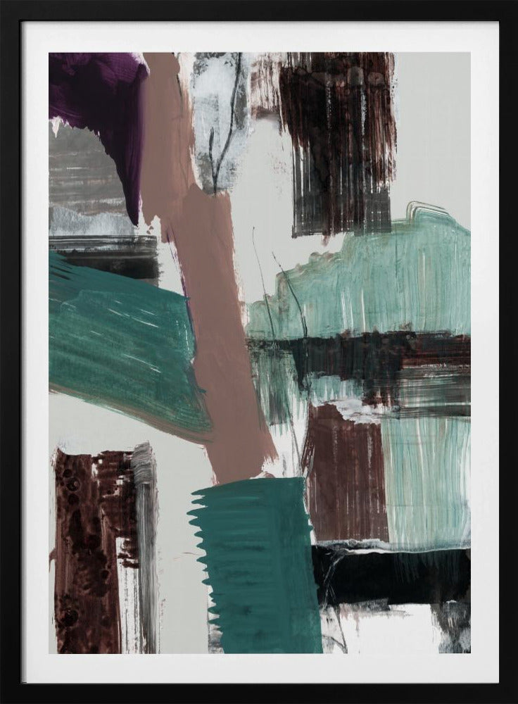 Blauwe Abstract | Poster