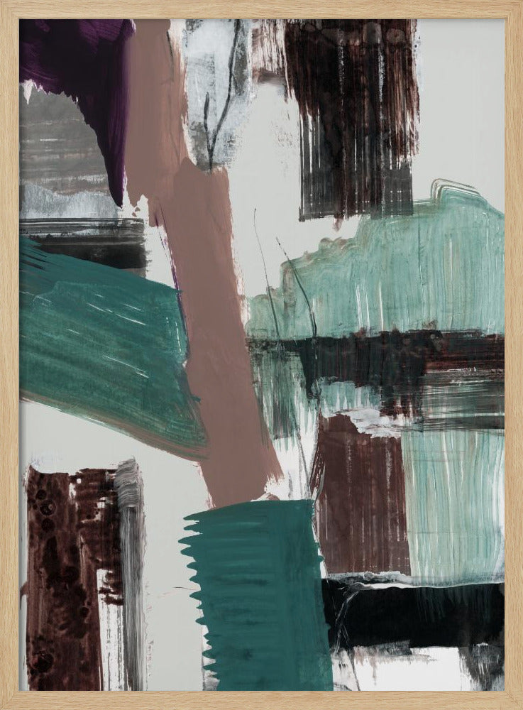 Blauwe Abstract | Poster