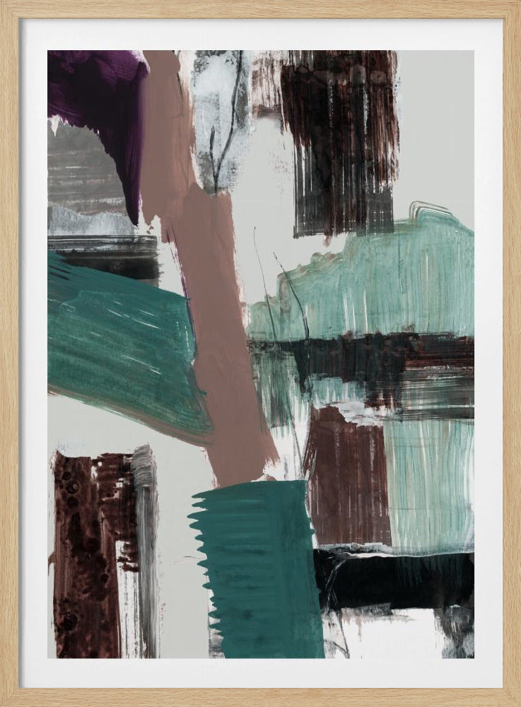 Blauwe Abstract | Poster