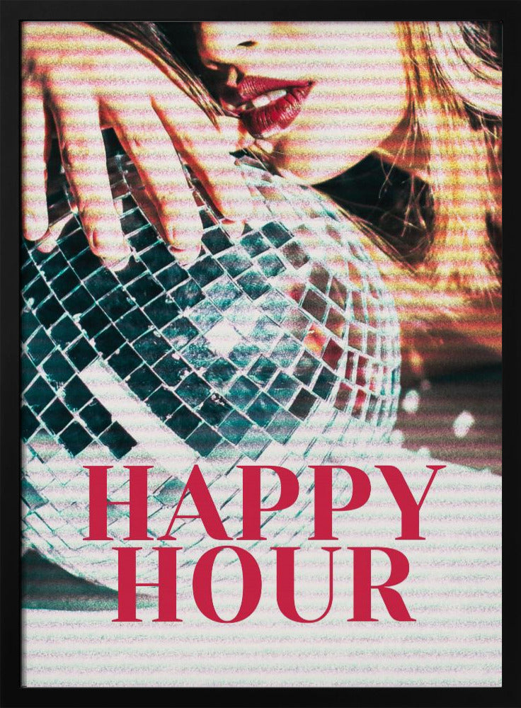 Woman with a Disco Ball | Poster