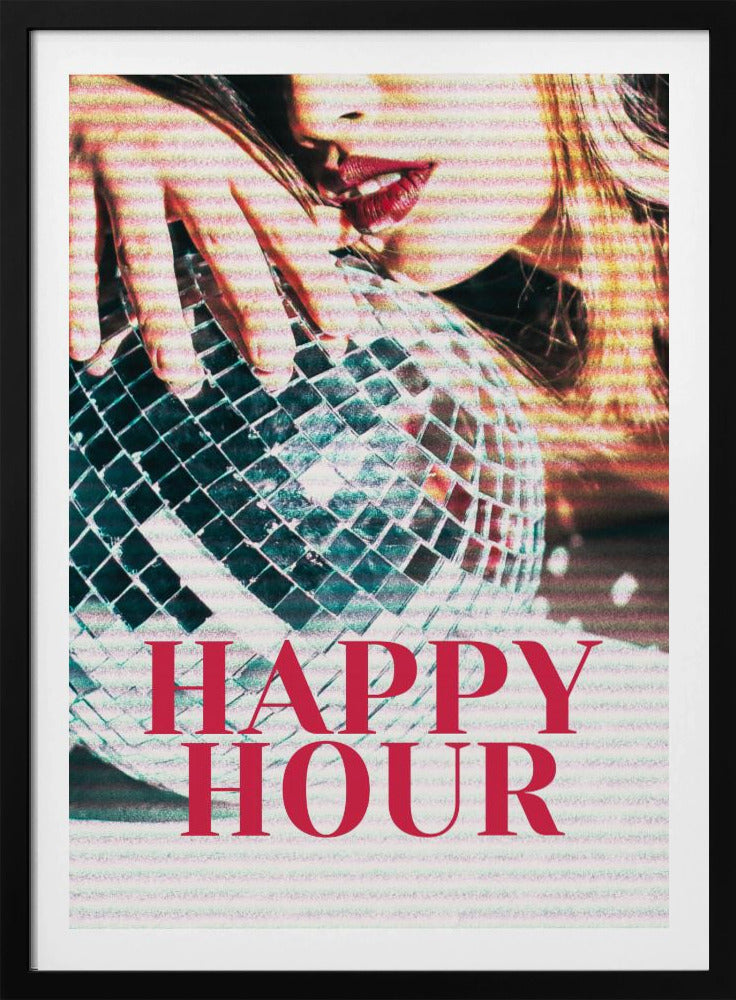 Woman with a Disco Ball | Poster