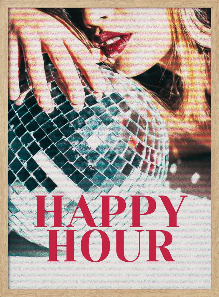 Woman with a Disco Ball | Poster