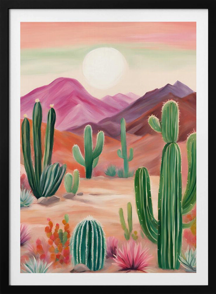 Een levendig woestijnlandschap | Poster