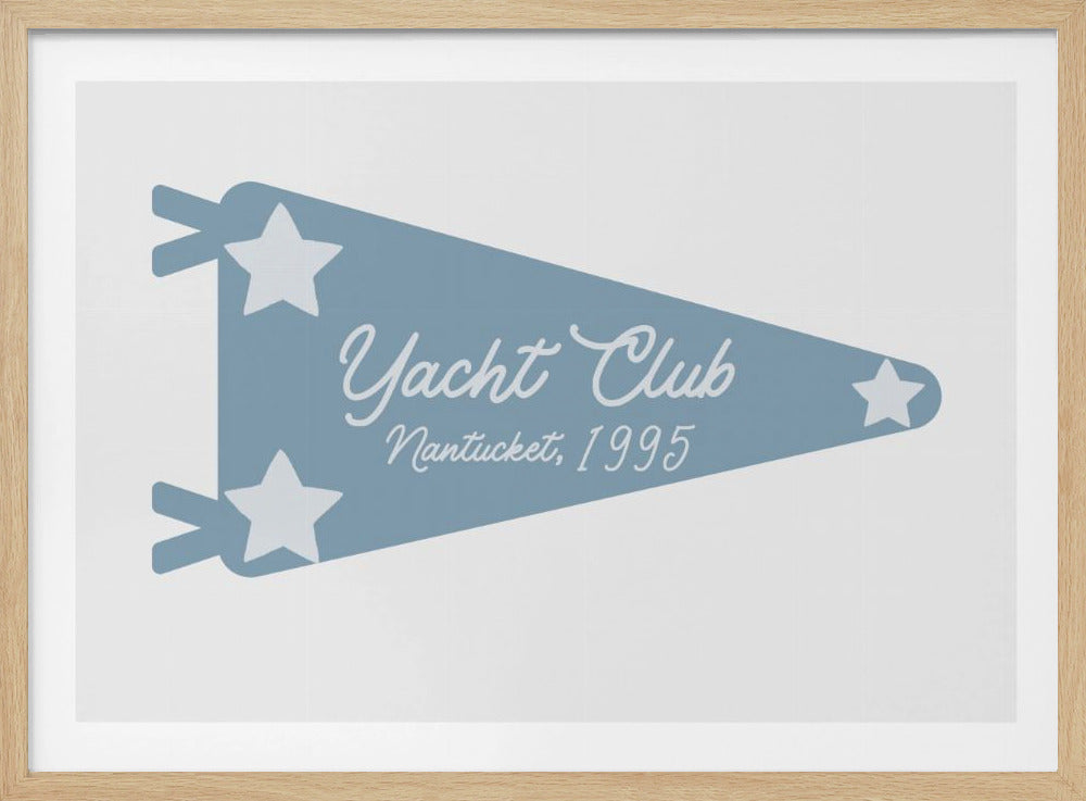 Yacht Club Blauwe Wimpel | Poster