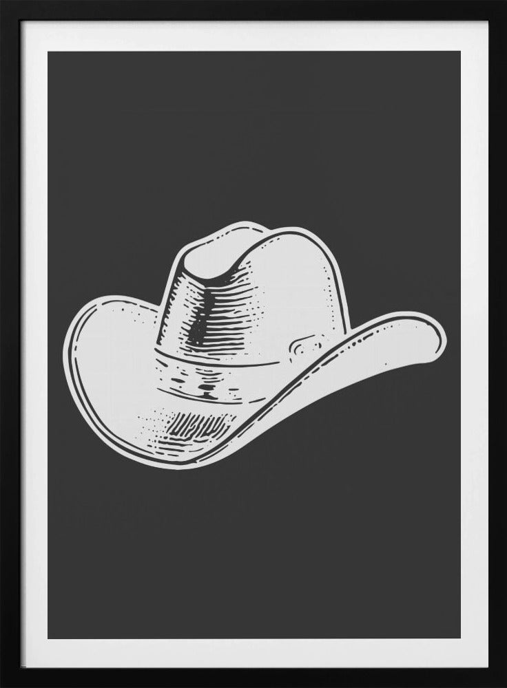 Zwarte cowboyhoed | Poster