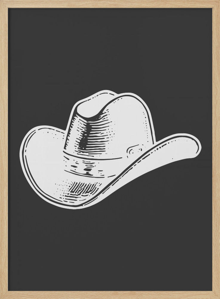 Zwarte cowboyhoed | Poster