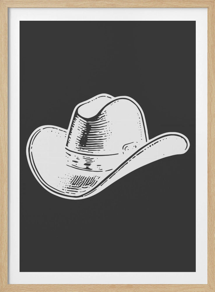 Zwarte cowboyhoed | Poster