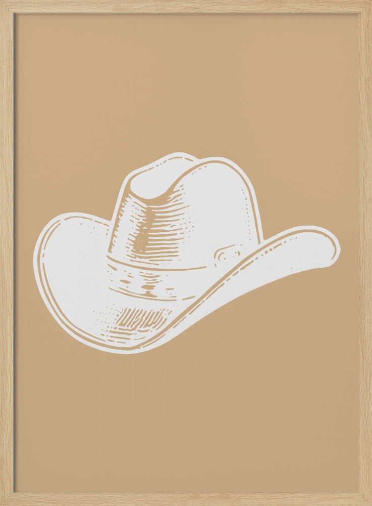 Neutrale cowboyhoed | Poster