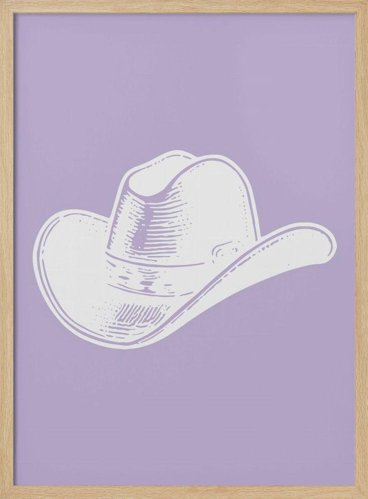 Paarse cowboyhoed | Poster