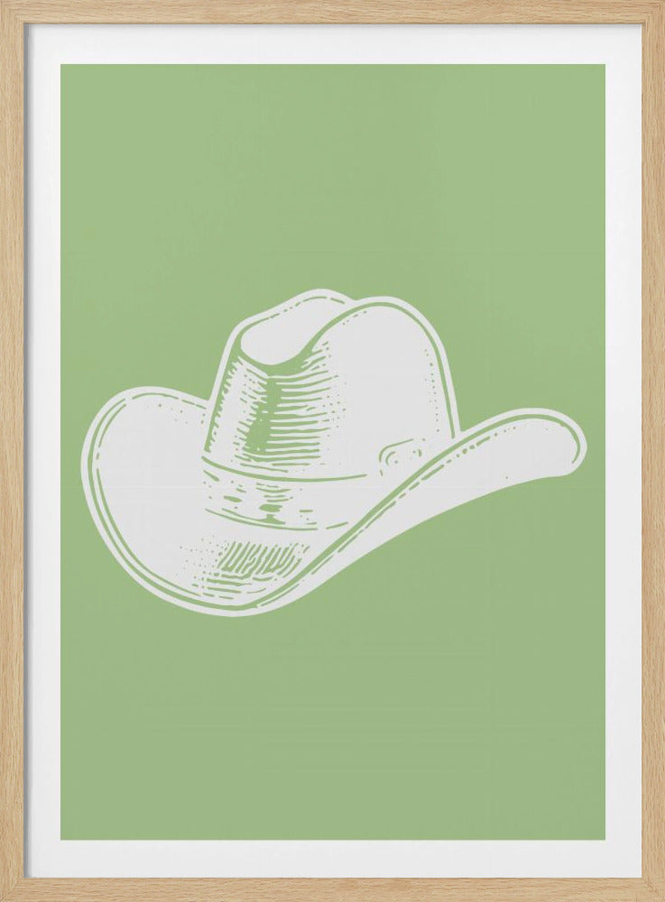 Saliegroene cowboyhoed | Poster