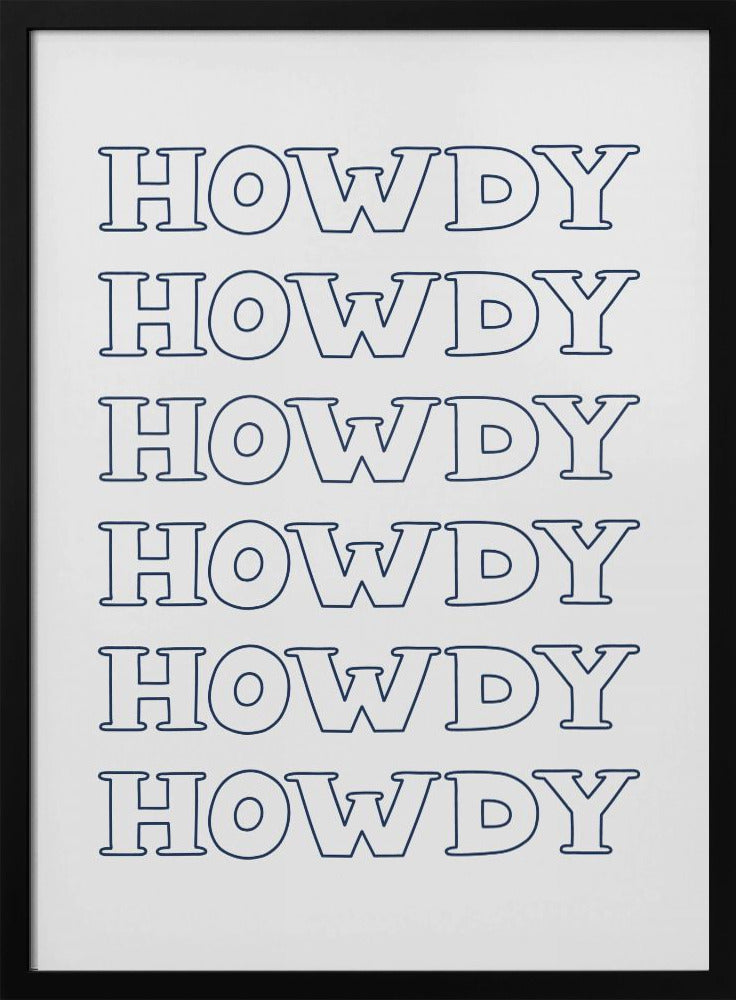 Marineblauwe Howdy | Poster