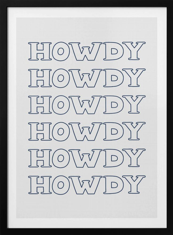 Marineblauwe Howdy | Poster