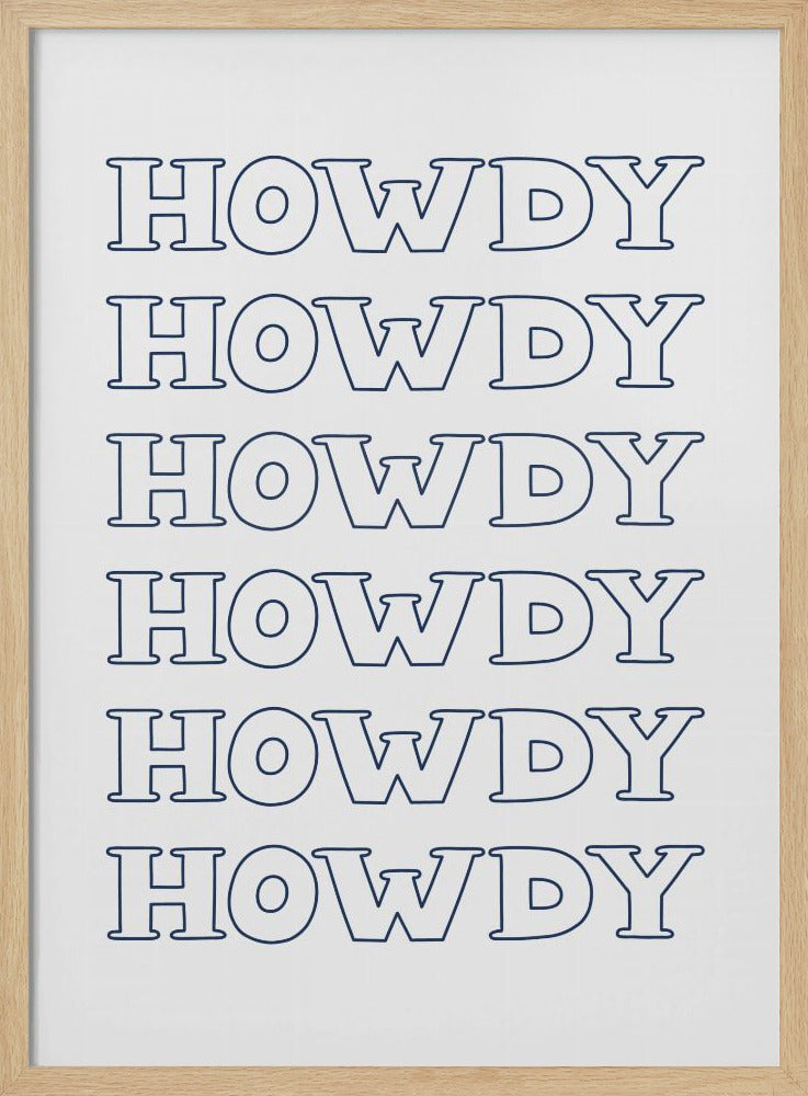 Marineblauwe Howdy | Poster