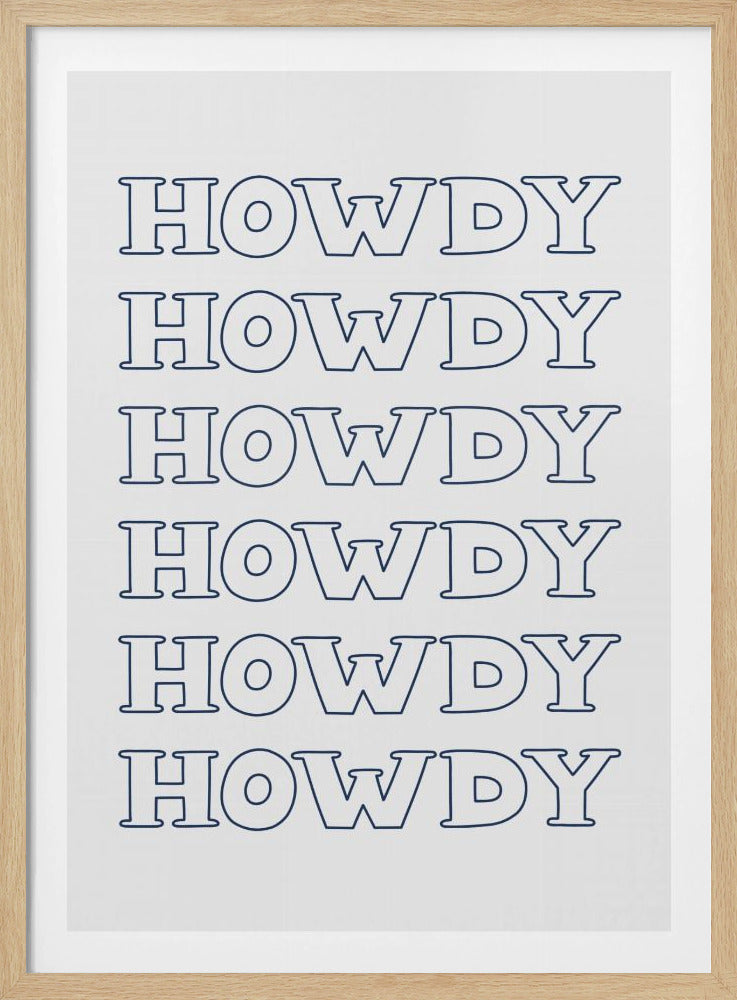 Marineblauwe Howdy | Poster