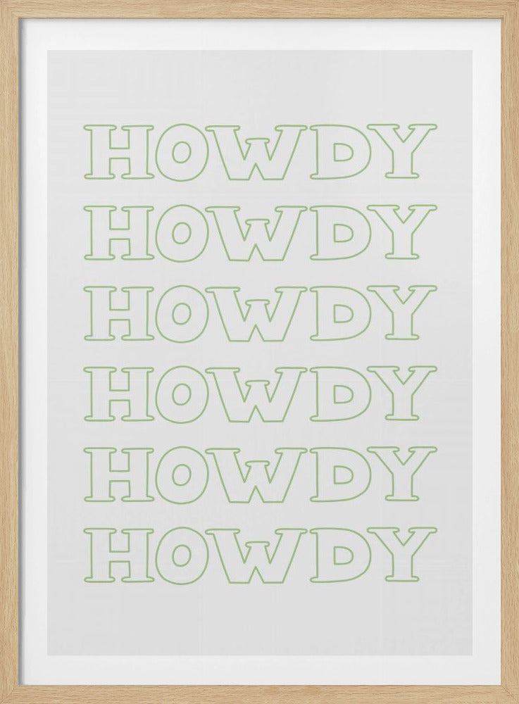 Saliegroen Howdy | Poster